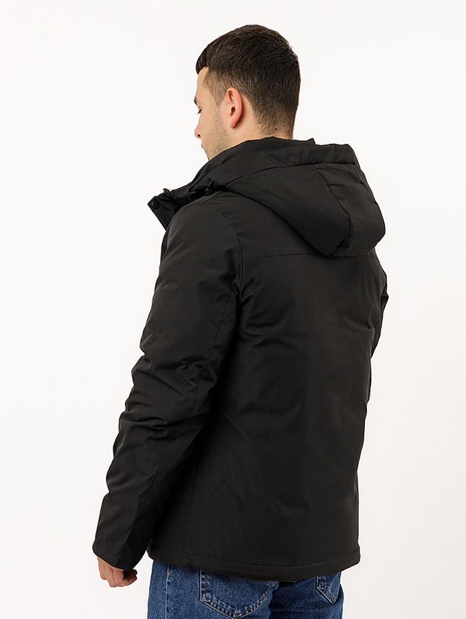 Чоловіча коротка куртка 48 колір чорний ЦБ-00220368 SKT000909498 фото