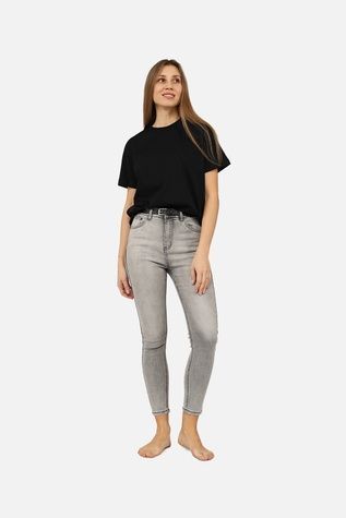 Джинси slim жіночі колір світло-сірий 48 ЦБ-00266052 фото