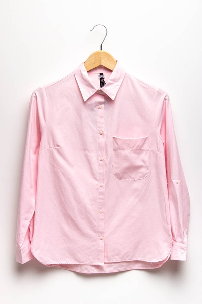 Рубашка женская прямая цвет розовый ЦБ-00157295 SKT000533153 фото