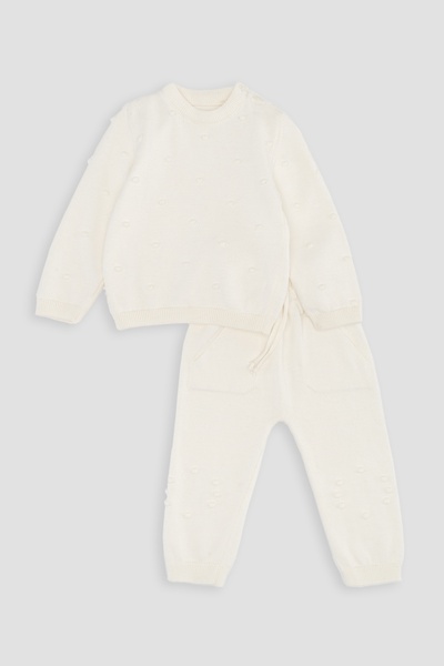Костюм зі штанами для дівчинки 62 колір молочний ЦБ-00255645 SKT001007828 фото