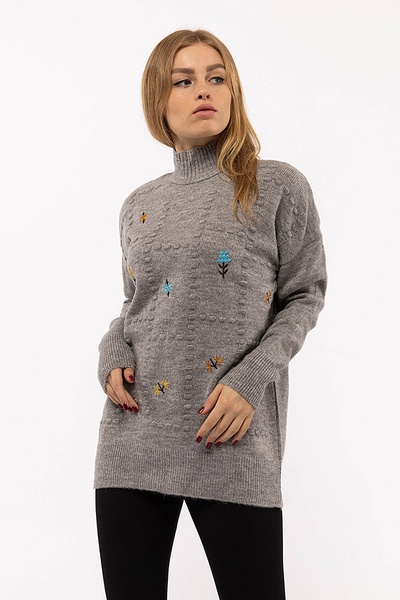 Женский свитер 46 цвет серый ЦБ-00194277 SKT000853820 фото