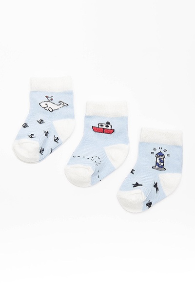 Набір шкарпеток на хлопчика 16-17 колір блакитний ЦБ-00184865 SKT000610845 фото