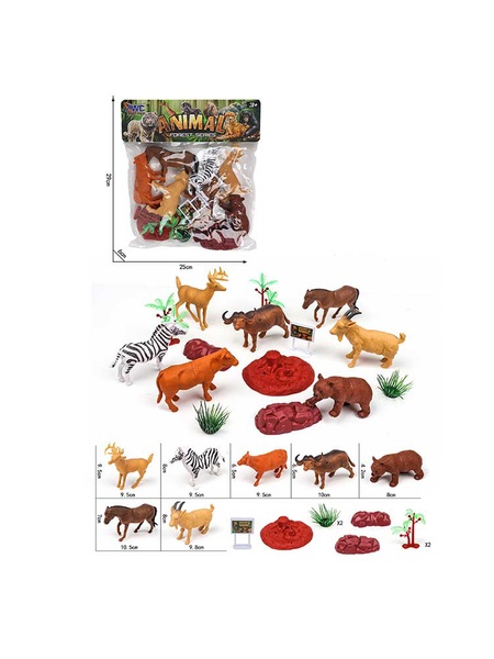 Набір іграшок - дикі тварини колір різнокольоровий ЦБ-00228736 SKT000930300 фото