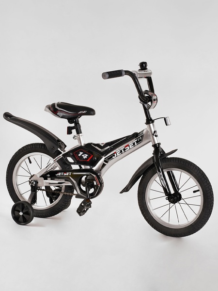 Велосипед 14" дюймів 2-х колісний JS-N1404 колір сріблястий ЦБ-00218348 SKT000904323 фото