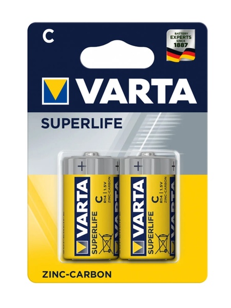 Батарейка VARTA SUPERLIFE (C R14), Цена за 1шт цвет разноцветный ЦБ-00220364 SKT000909452 фото