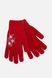 Перчатки двойные для девочки 3 цвет красный ЦБ-00198621 SKT000864149 фото 1