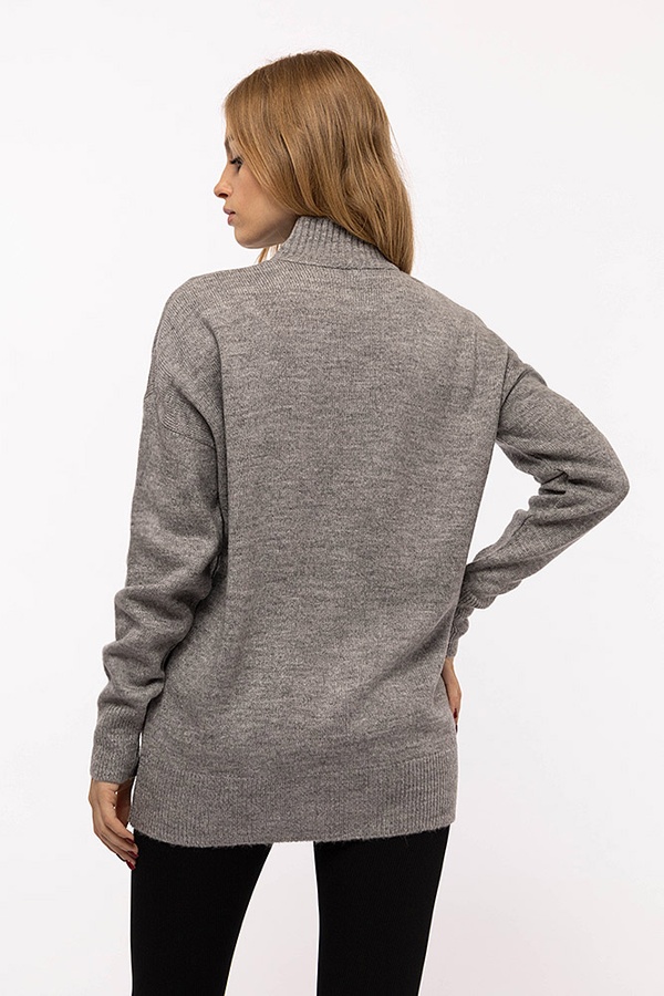Жіночий светр 46 колір сірий ЦБ-00194277 SKT000853820 фото