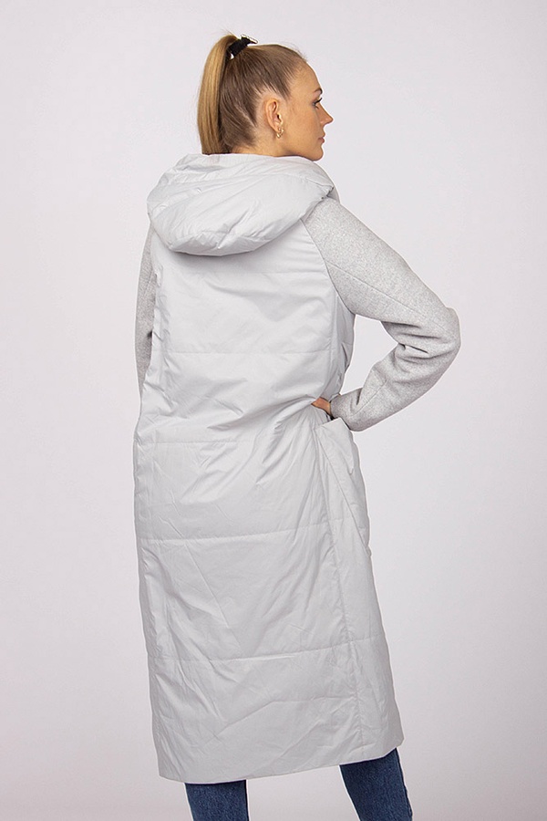 Куртка довга жіноча 44 колір сірий ЦБ-00169001 SKT000566767 фото