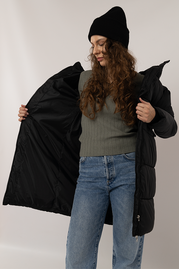 Женская куртка 42 цвет черный ЦБ-00223839 SKT000918384 фото