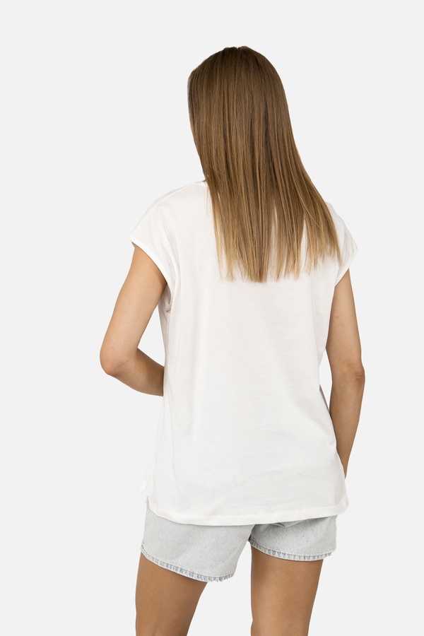 Женская футболка с коротким рукавом 42 цвет молочный ЦБ-00254777