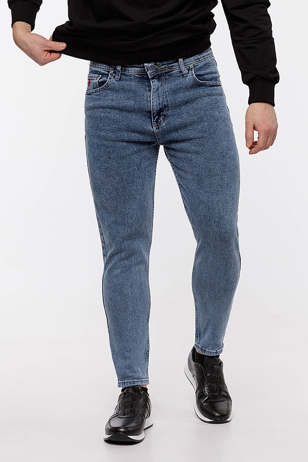 Чоловічі джинси керрот 42 колір блакитний ЦБ-00213068 SKT000893104 фото