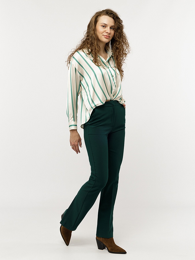 Жіночі штани 42 колір зелений ЦБ-00227841 SKT000927634 фото