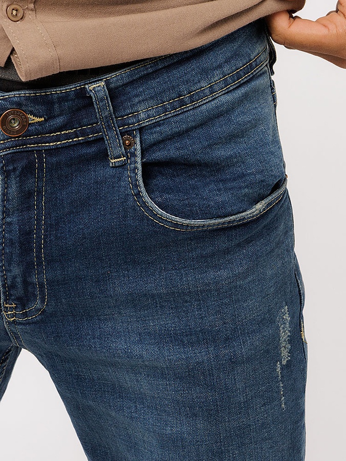 Мужские джинсовые шорты 44 цвет синий ЦБ-00218864 SKT000905570 фото