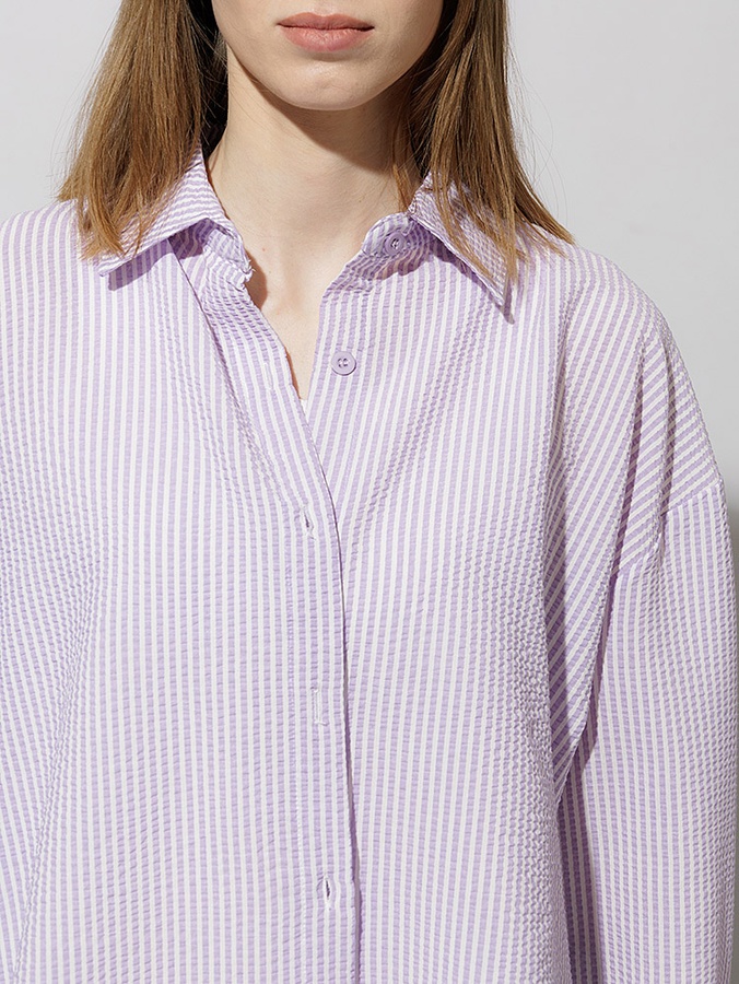 Жіноча сорочка з довгим рукавом 42 колір бузковий ЦБ-00218991 SKT000905946 фото