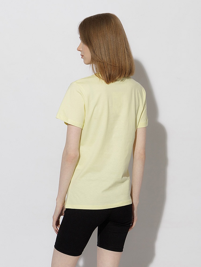 Жіноча футболка регуляр 42 колір жовтий ЦБ-00216235 SKT000900252 фото