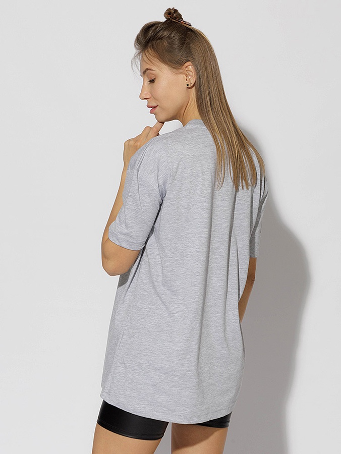Жіноча футболка регуляр 42 колір сірий ЦБ-00218984 SKT000905919 фото