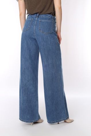 Джинсы wide leg женские цвет синий 48 ЦБ-00290506 фото