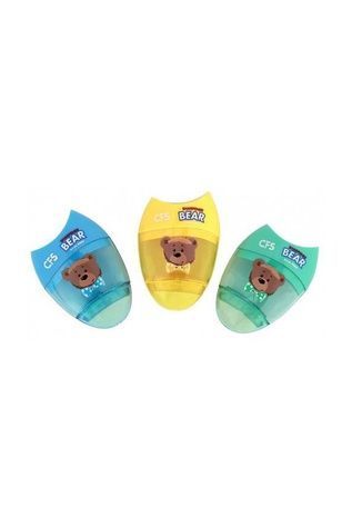 Чинка пластикова з контейнером та гумкою "Ведмедик" Cool For School CF40663 ЦБ-00119738 фото