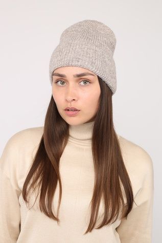Шапка жіноча колір капучино 56-58 ЦБ-00280592 фото