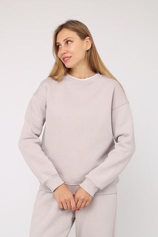 Світшот жіночий колір бежевий 52 ЦБ-00283113 фото