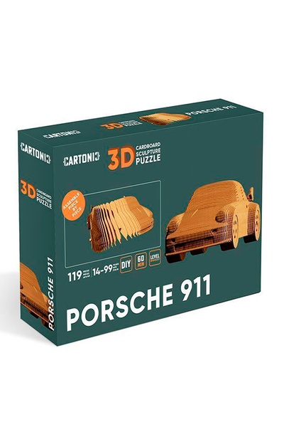 Картонний конструктор "Cartonic 3D Puzzle PORSCHE 911" колір коричневий ЦБ-00235334 SKT000945793 фото