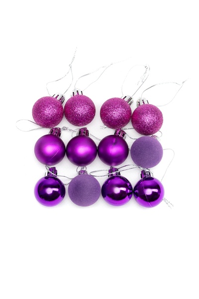 Набір кульок для ялинки колір фіолетовий ЦБ-00238246 SKT000955817 фото