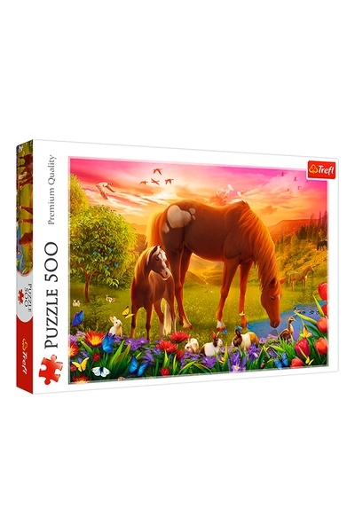 Пазлы - "Лошадки на горизонте" цвет разноцветный ЦБ-00253525 SKT001002202 фото