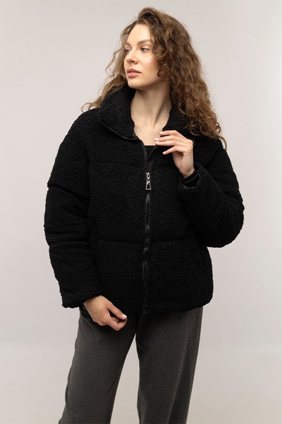 Жіноча куртка 50 колір чорний ЦБ-00223693 SKT000917990 фото