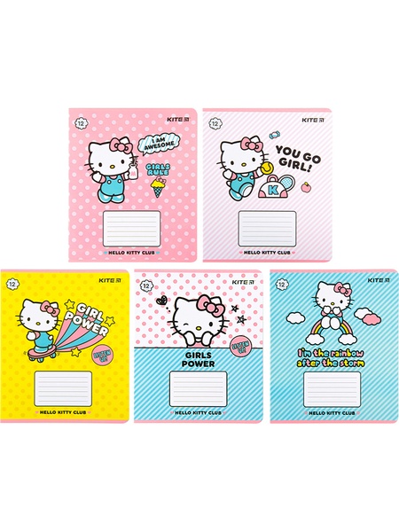 Зошит у лінійку 12 аркушів Hello Kitty колір різнокольоровий ЦБ-00223200 SKT000917021 фото