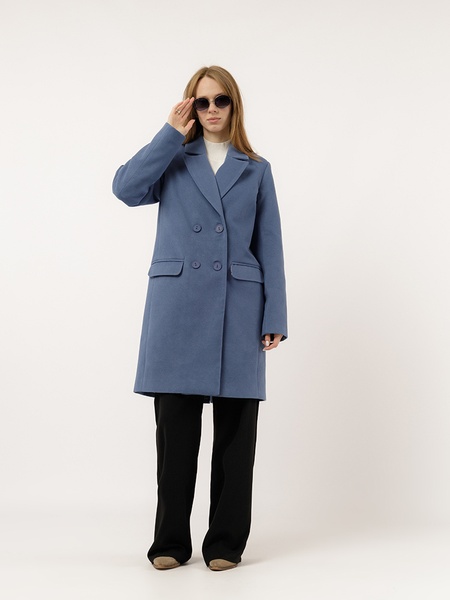 Жіноче пальто 48 колір блакитний ЦБ-00230016 SKT000933648 фото