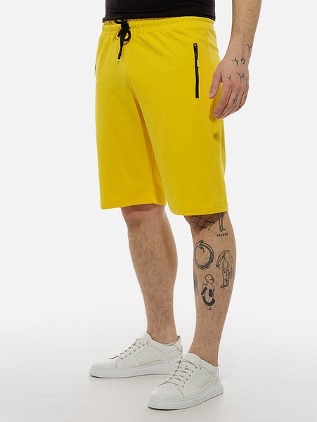 Мужские спортивные шорты 50 цвет желтый ЦБ-00216273 SKT000900375 фото
