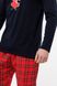 Чоловіча піжама з довгим рукавом 44 колір червоний ЦБ-00210554 SKT000890069 фото 2