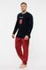 Чоловіча піжама з довгим рукавом 44 колір червоний ЦБ-00210554 SKT000890069 фото 1