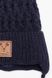 Комплект шапка-шарф на хлопчика 46-48 колір темно-синій ЦБ-00201732 SKT000871172 фото 2