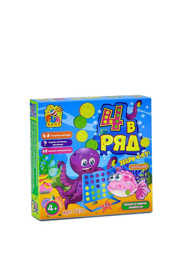 Игра – "4 в ряд" цвет разноцветный ЦБ-00209288 SKT000886491 фото