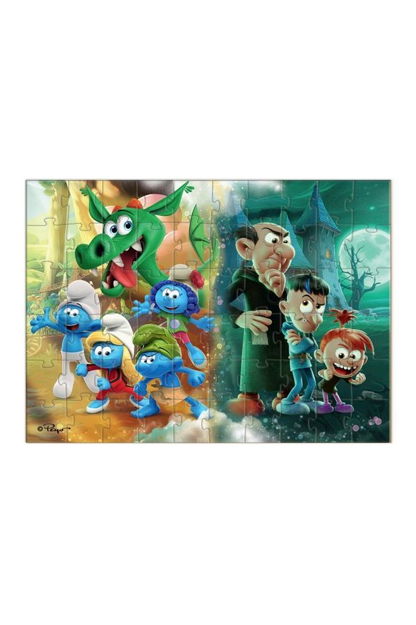 Пазл на 60 элементов The Smurfs. Домашнее животное-дракон DoDo 200664 ЦБ-00286046 фото