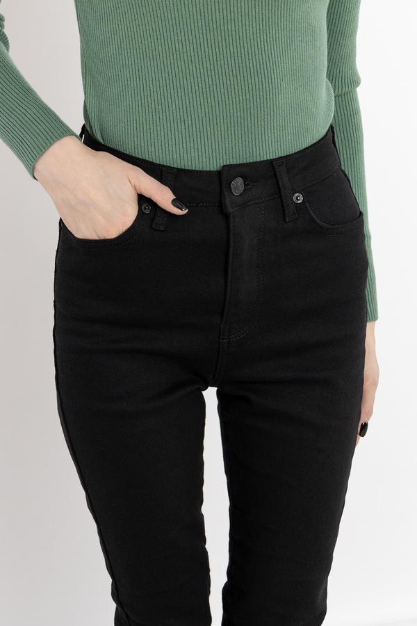 Жіночі джинси слім 44 колір чорний ЦБ-00235588 SKT000946409 фото
