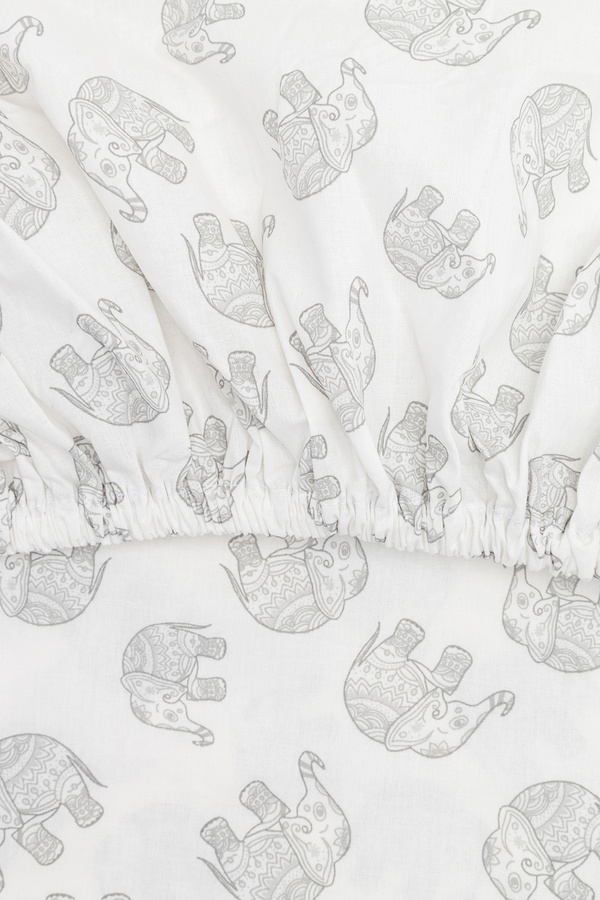 Комплект дитячої постільної білизни "Слоненя" колір сірий ЦБ-00224190 SKT000919307 фото
