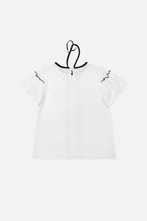 Блуза для девочки 140 цвет белый ЦБ-00196912 SKT000860155 фото