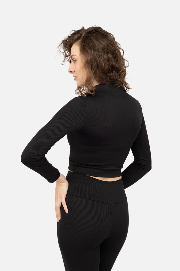 Жіноча футболка з довгим рукавом 40 колір чорний ЦБ-00246596 SKT000984917 фото