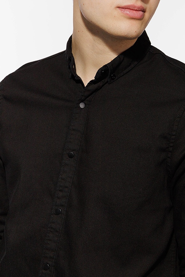 Мужская рубашка 48 цвет черный ЦБ-00213562 SKT000893968 фото