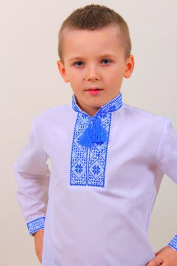 Вишиванка на хлопчика колір синій 140 ЦБ-00104358 фото