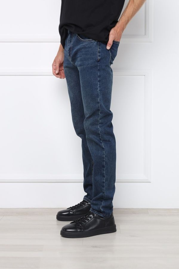 Джинси Slim чоловічі колір темно-синій W29 ЦБ-00299478 фото