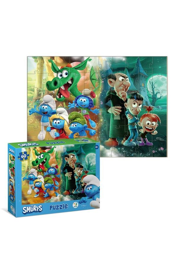 Пазл на 60 элементов The Smurfs. Домашнее животное-дракон DoDo 200664 ЦБ-00286046 фото