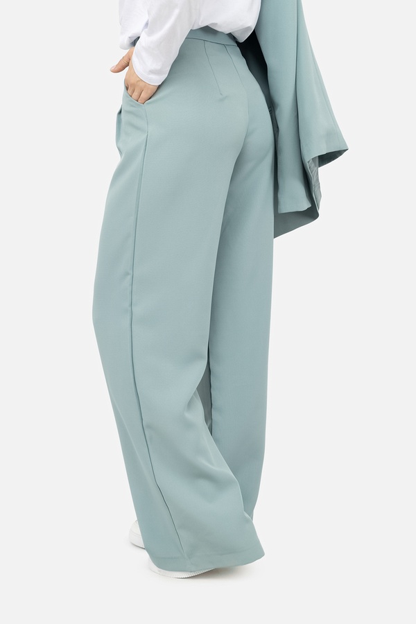 Жіночі штани палаццо 50 колір м'ятний ЦБ-00242180 SKT000963816 фото