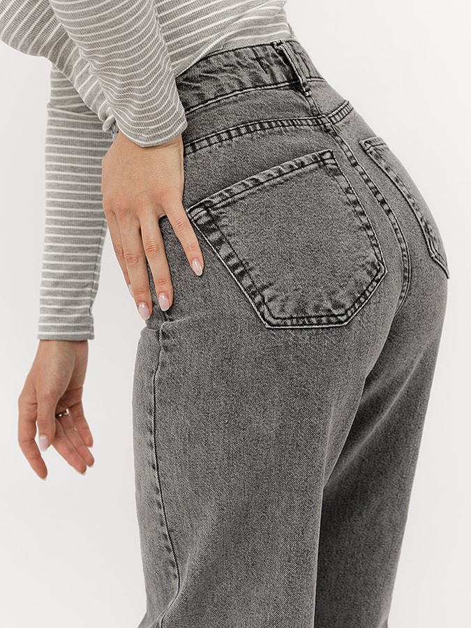 Жіночі джинси 40 колір світло-сірий ЦБ-00227817 SKT000927531 фото