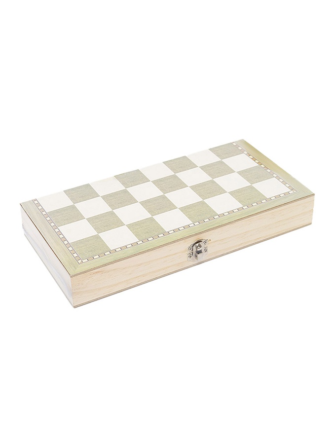 Набор 3в1 шахматы, шашки, нарды деревянные в коробке цвет разноцветный ЦБ-00227613 SKT000926995 фото