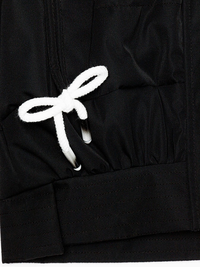 Куртка коротка демісезонна для дівчинки 122 колір чорний ЦБ-00207636