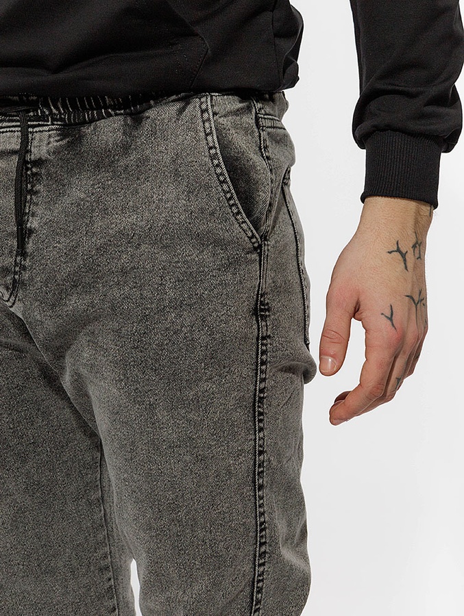 Чоловічі джинсові джогери 56 колір сірий ЦБ-00213796 SKT000894623 фото