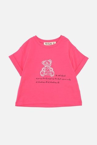 Футболка с коротким рукавом для девочки цвет малиновый 110 ЦБ-00274777 фото